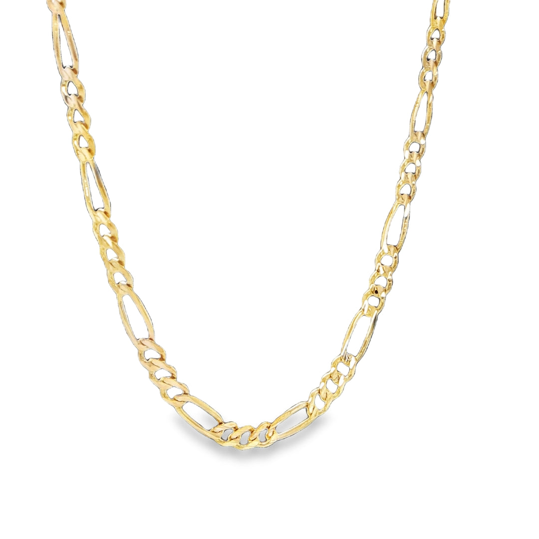 3mm 14K Yellow Gold Figaro Chain 16 inch