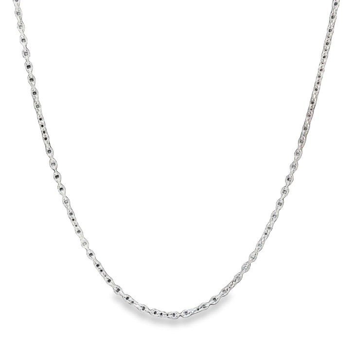 14K White Gold Rolo Chain Necklace