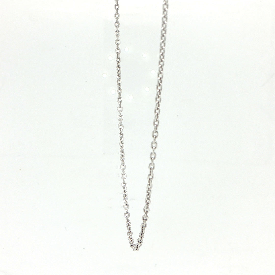 14K White Gold Rolo Chain Necklace