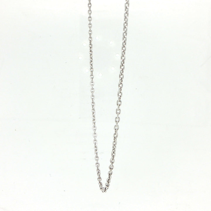 14K White Gold Rolo Chain Necklace