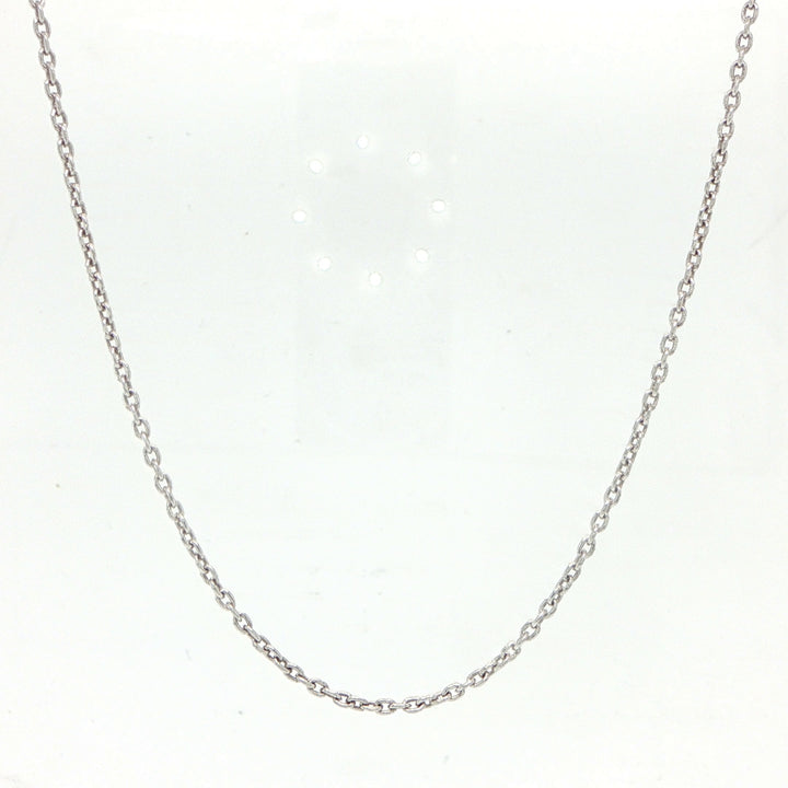 14K White Gold Rolo Chain Necklace