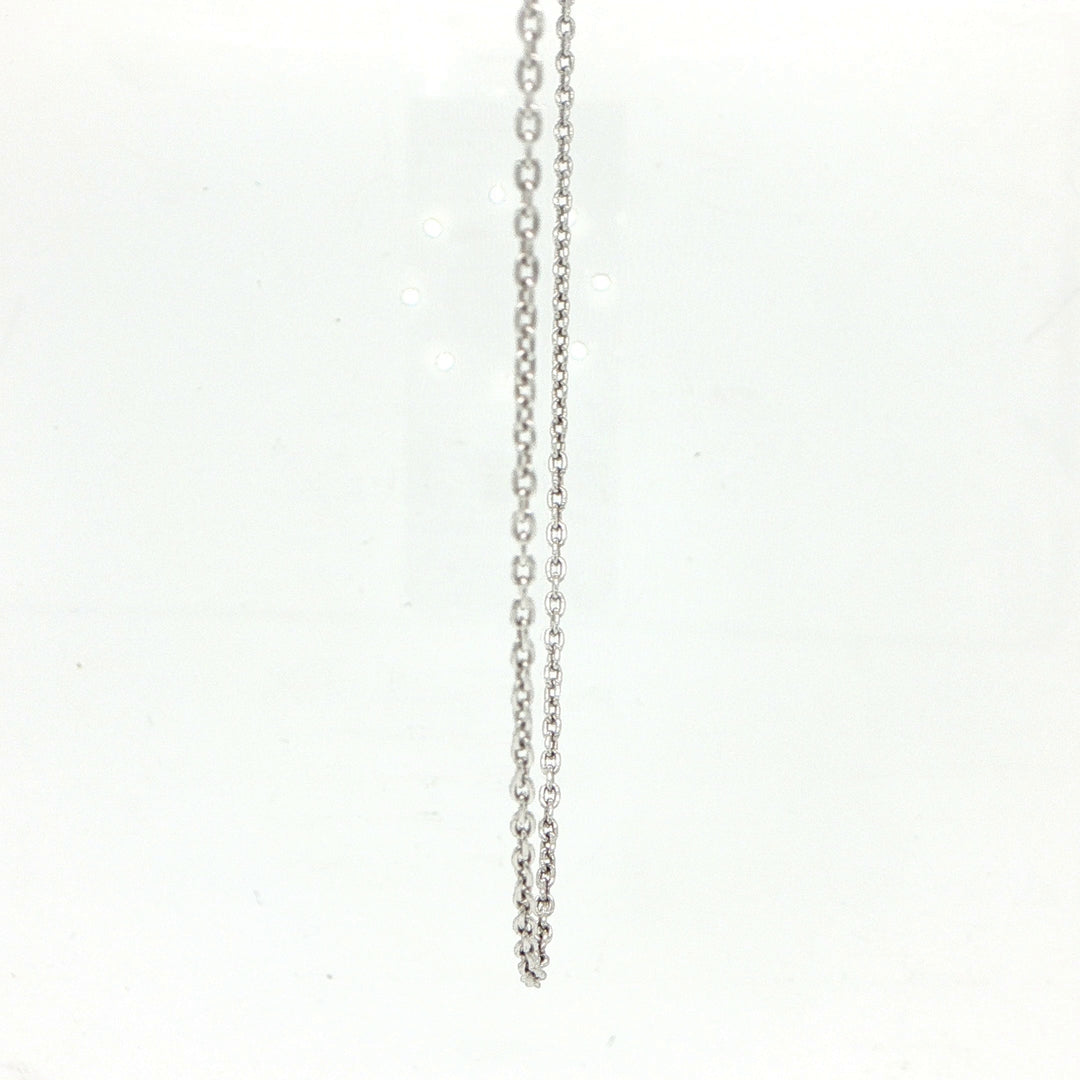14K White Gold Rolo Chain Necklace