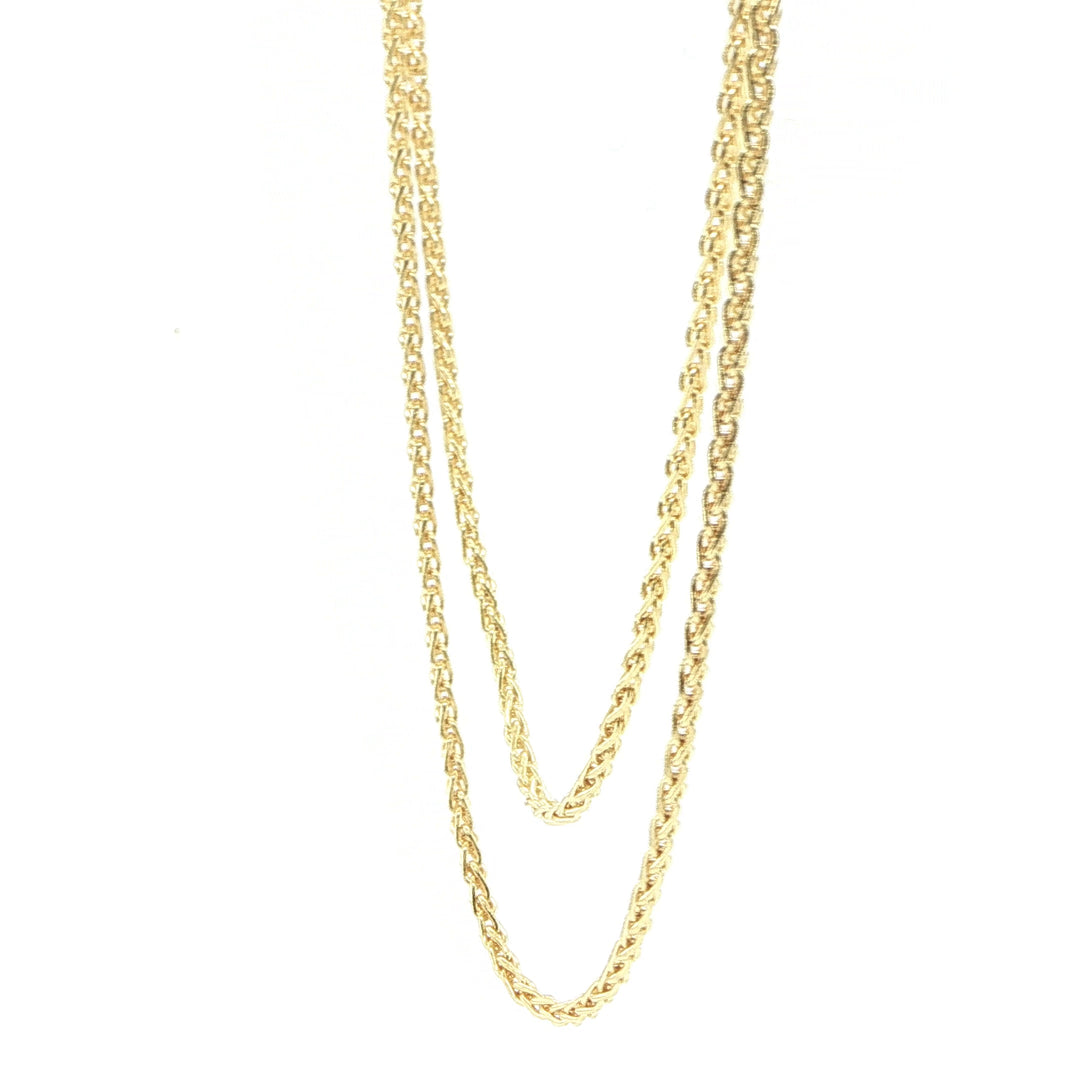 14K Yellow Gold Foxtail Chain Necklace