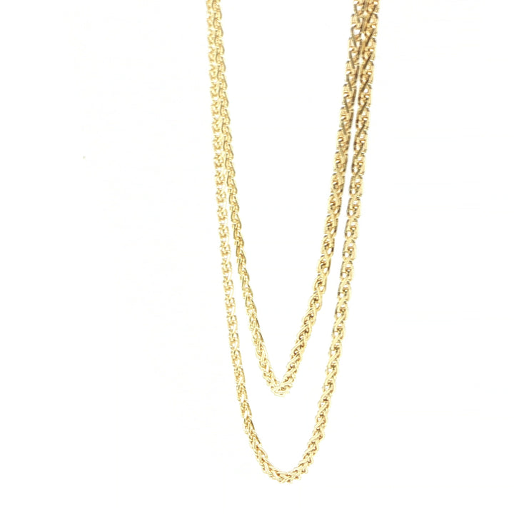 14K Yellow Gold Foxtail Chain Necklace