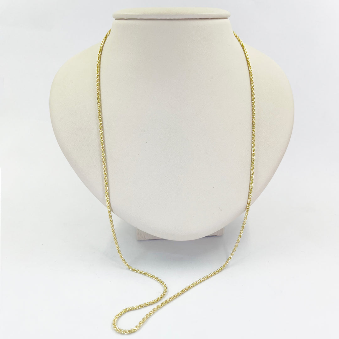 14K Yellow Gold Foxtail Chain Necklace