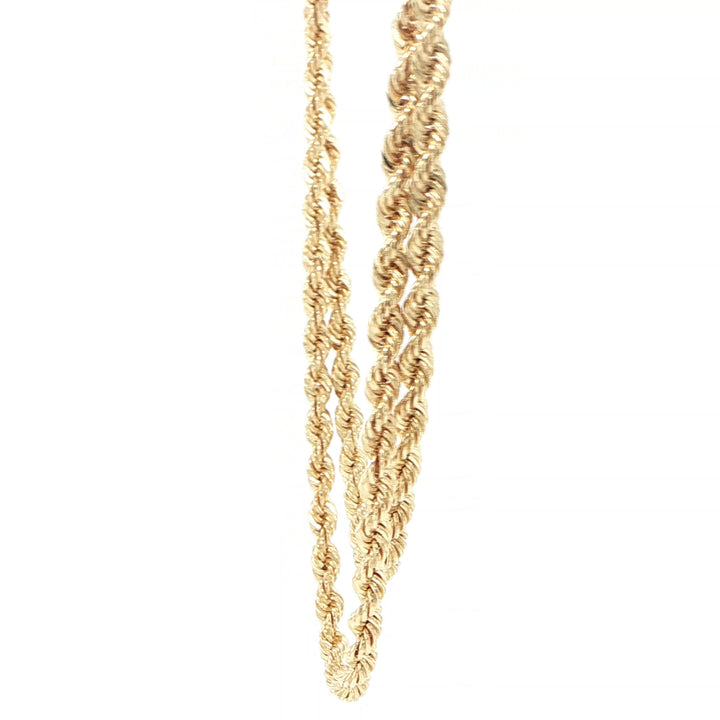 14K Yellow Gold Rope Chain Necklace