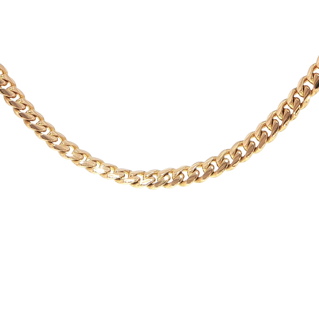 18K Yellow Gold Cuban Link Chain 5mm