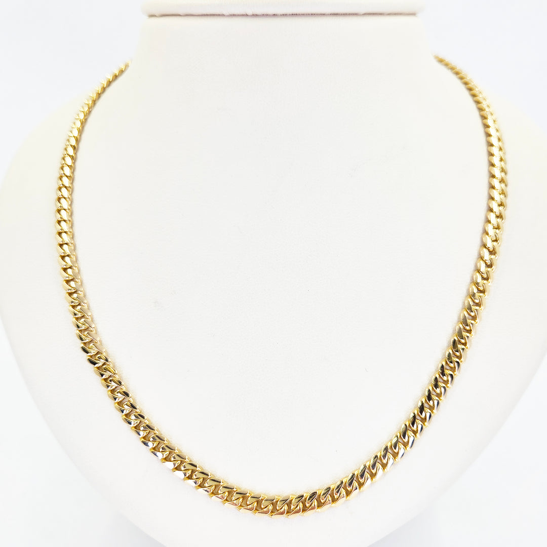 18K Yellow Gold Cuban Link Chain 5mm