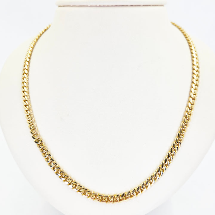 18K Yellow Gold Cuban Link Chain 5mm