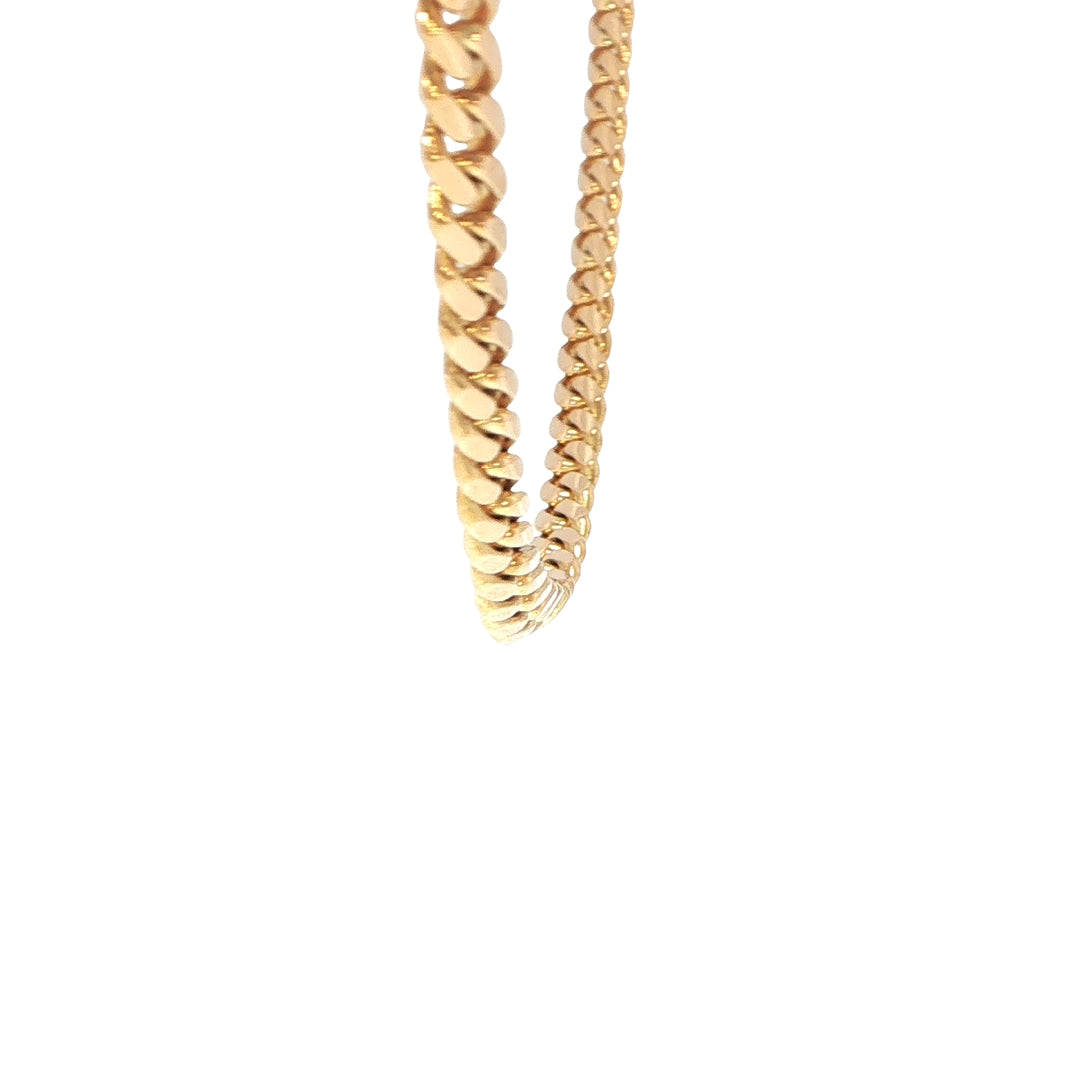 18K Yellow Gold Cuban Link Chain 5mm