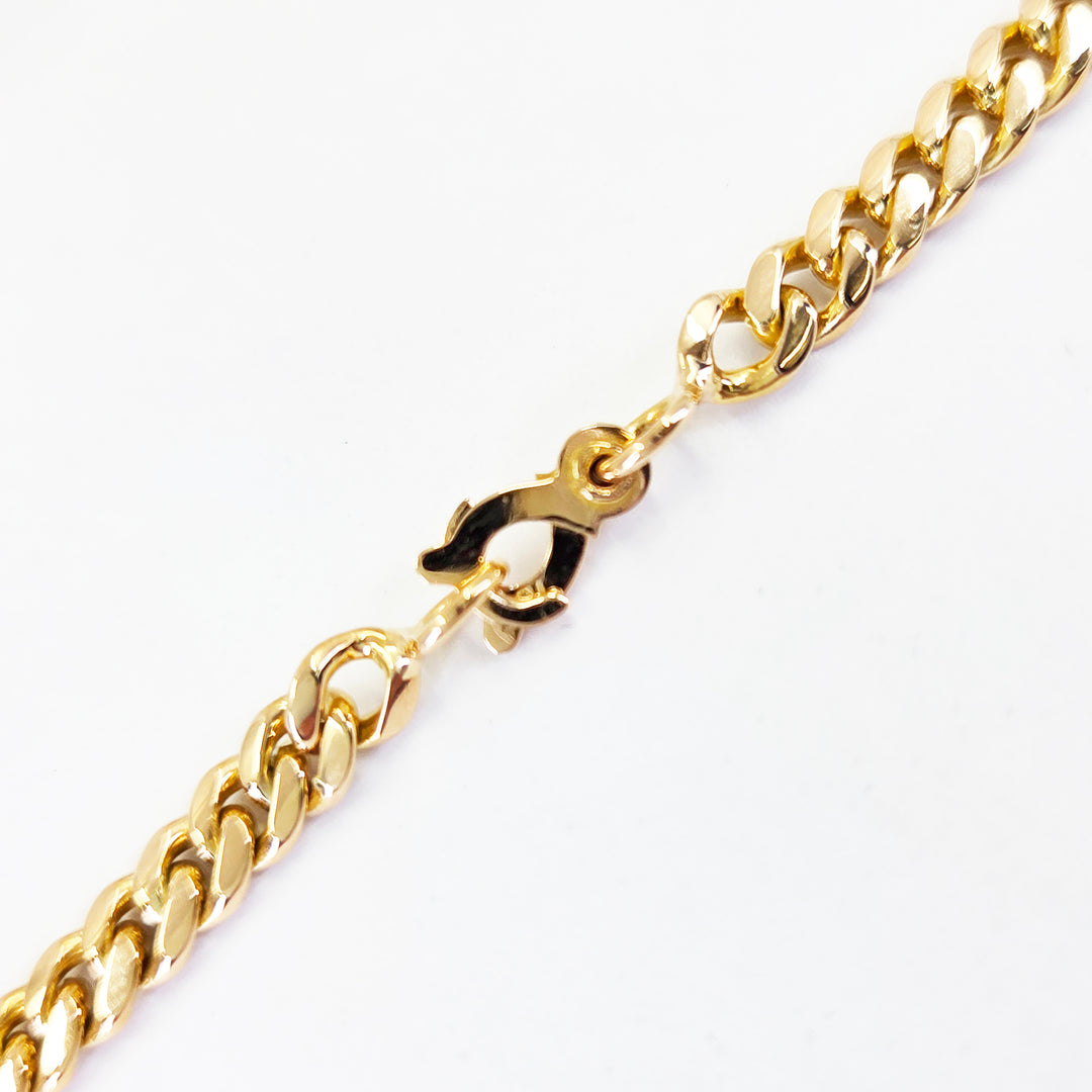 18K Yellow Gold Cuban Link Chain 5mm