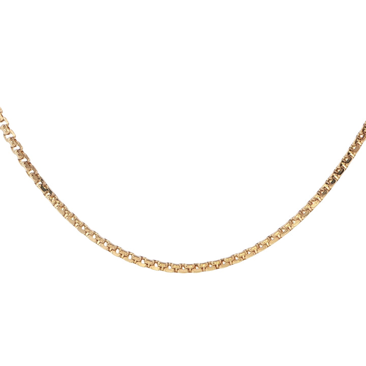 14K Yellow Gold Box Chain Necklace 1.8mm