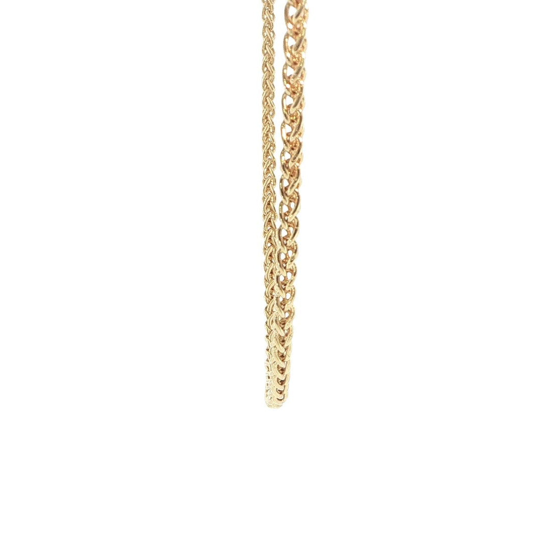 18K Yellow Gold 3.4mm Foxtail Chain Necklace