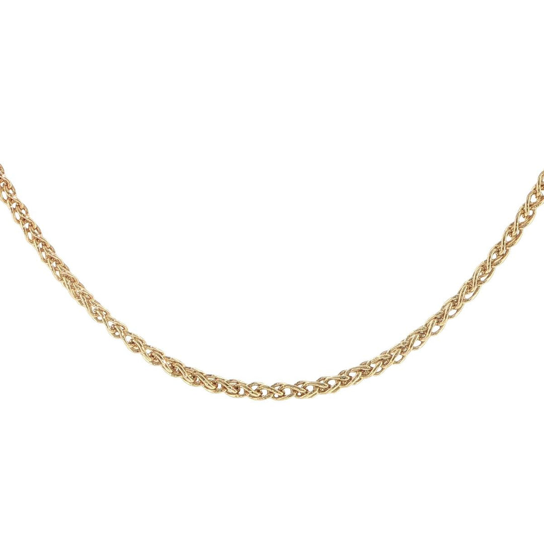 18K Yellow Gold 3.4mm Foxtail Chain Necklace