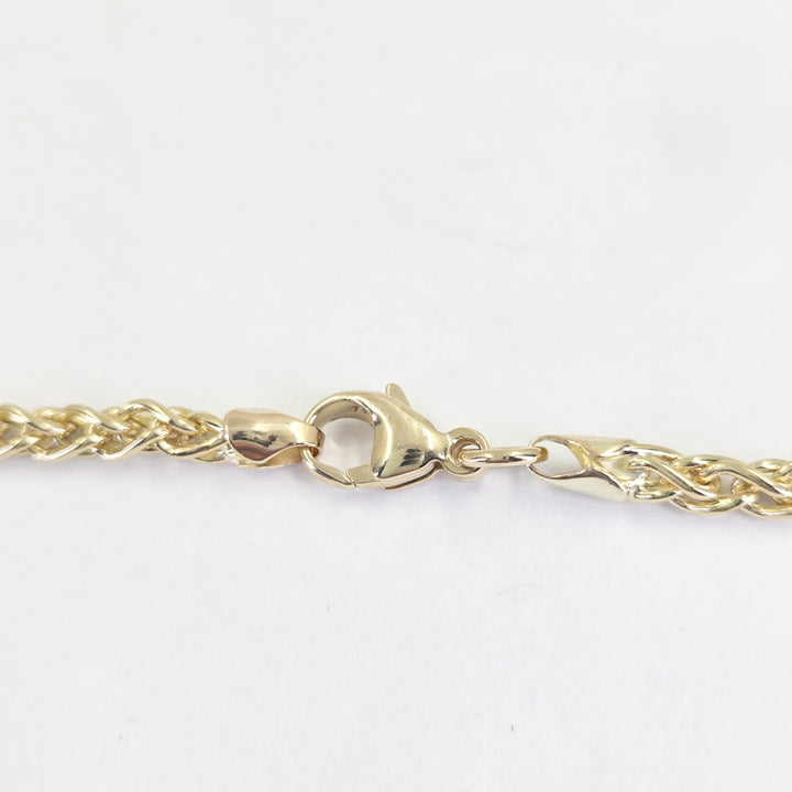 18K Yellow Gold 3.4mm Foxtail Chain Necklace