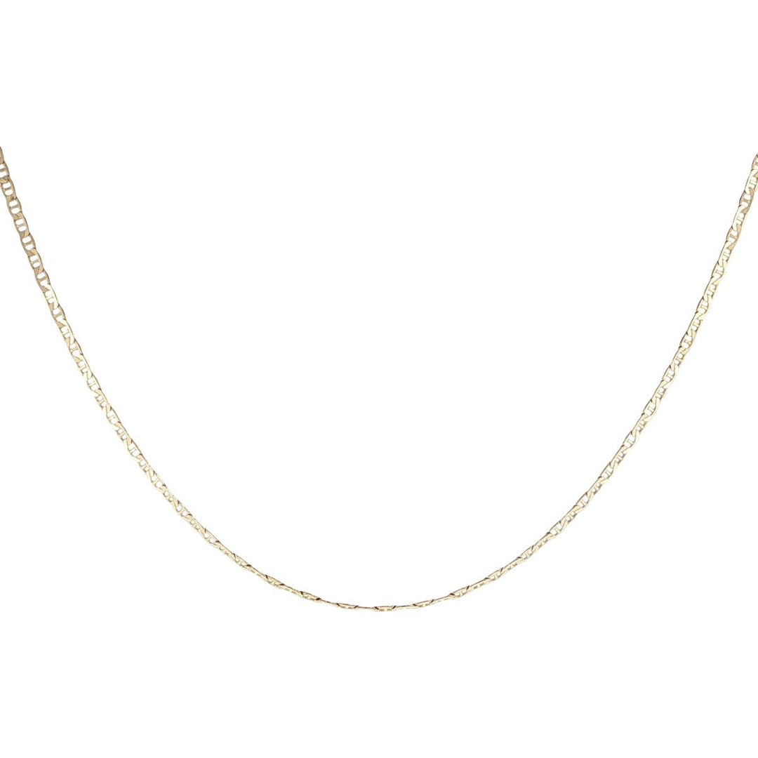 14K Yellow Gold 2mm Anchor Chain Necklace