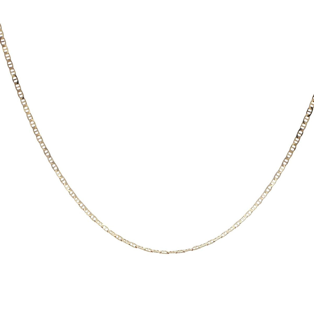 14K Yellow Gold 2mm Anchor Chain Necklace
