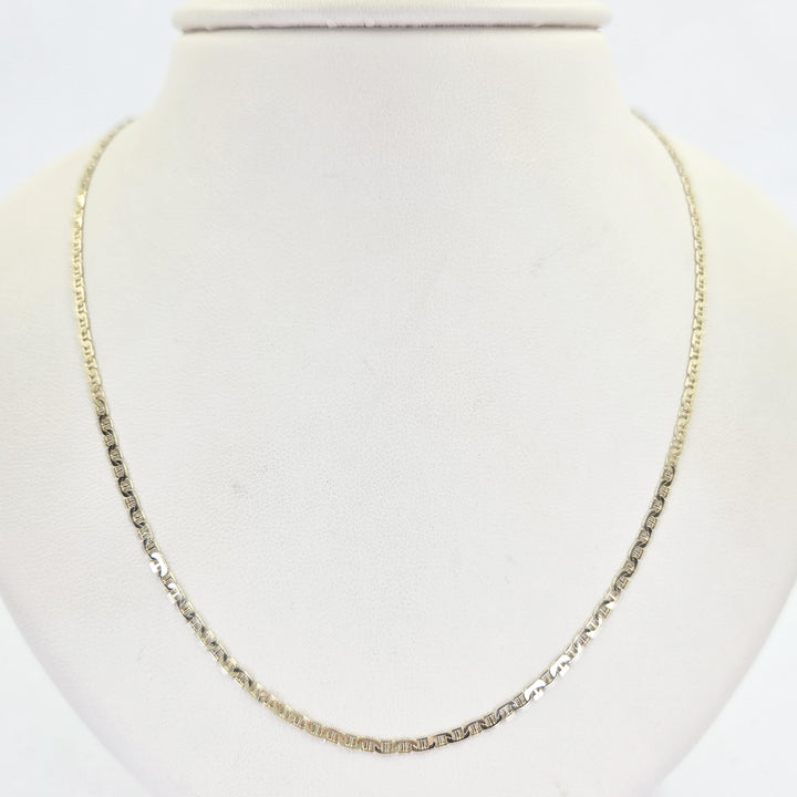 14K Yellow Gold 2mm Anchor Chain Necklace