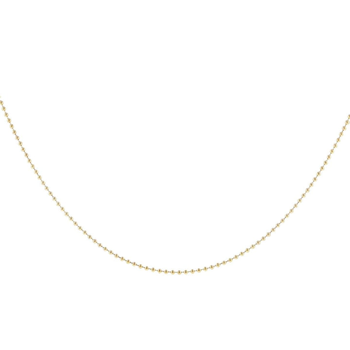 14K Yellow Gold 1.5mm Ball Chain Necklace