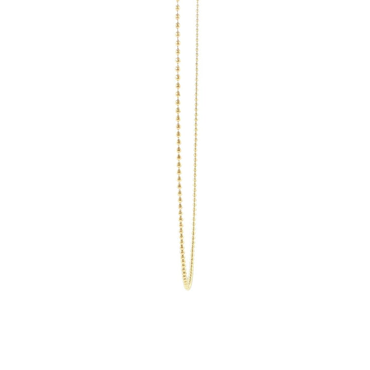 14K Yellow Gold 1.5mm Ball Chain Necklace