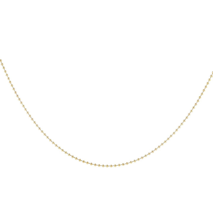 14K Yellow Gold 1.5mm Ball Chain Necklace