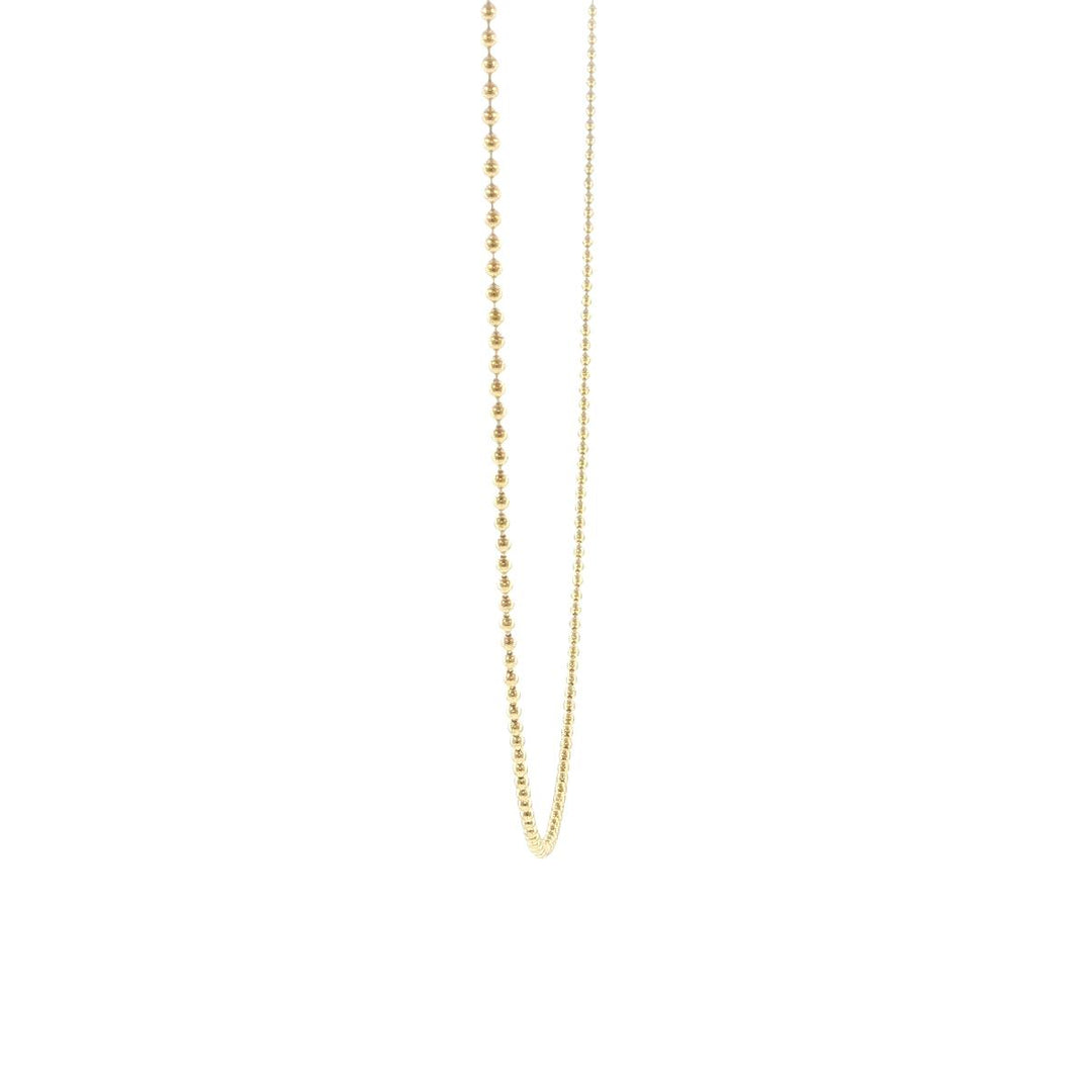 14K Yellow Gold 1.5mm Ball Chain Necklace