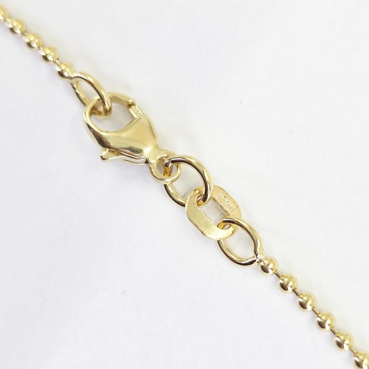 14K Yellow Gold 1.5mm Ball Chain Necklace