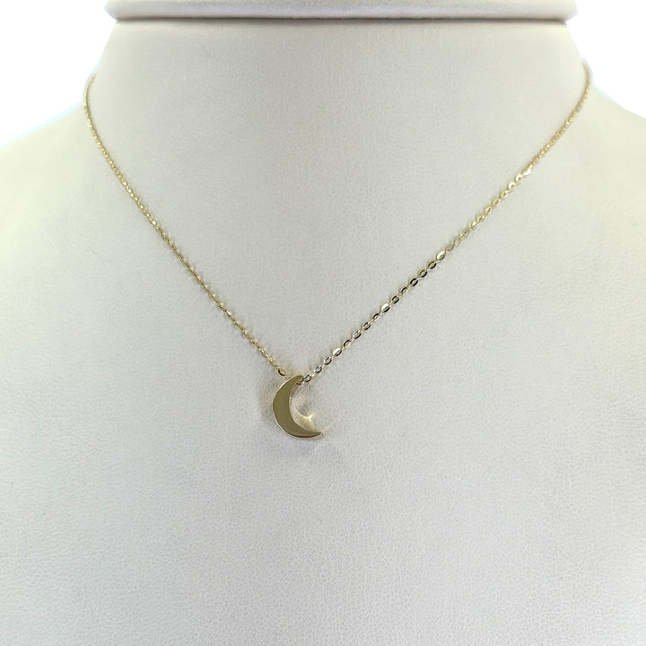 Gold Moon Pendant Necklace