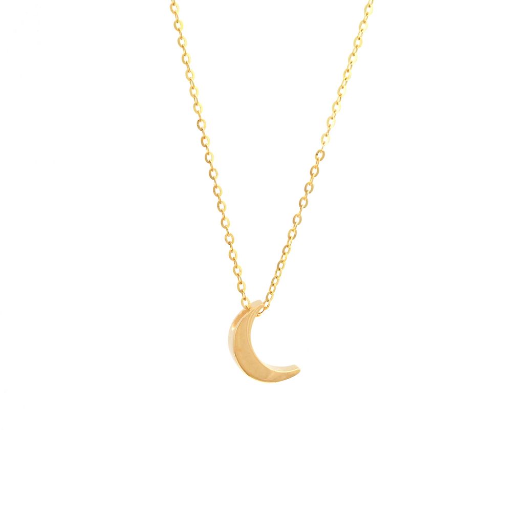 Gold Moon Pendant Necklace