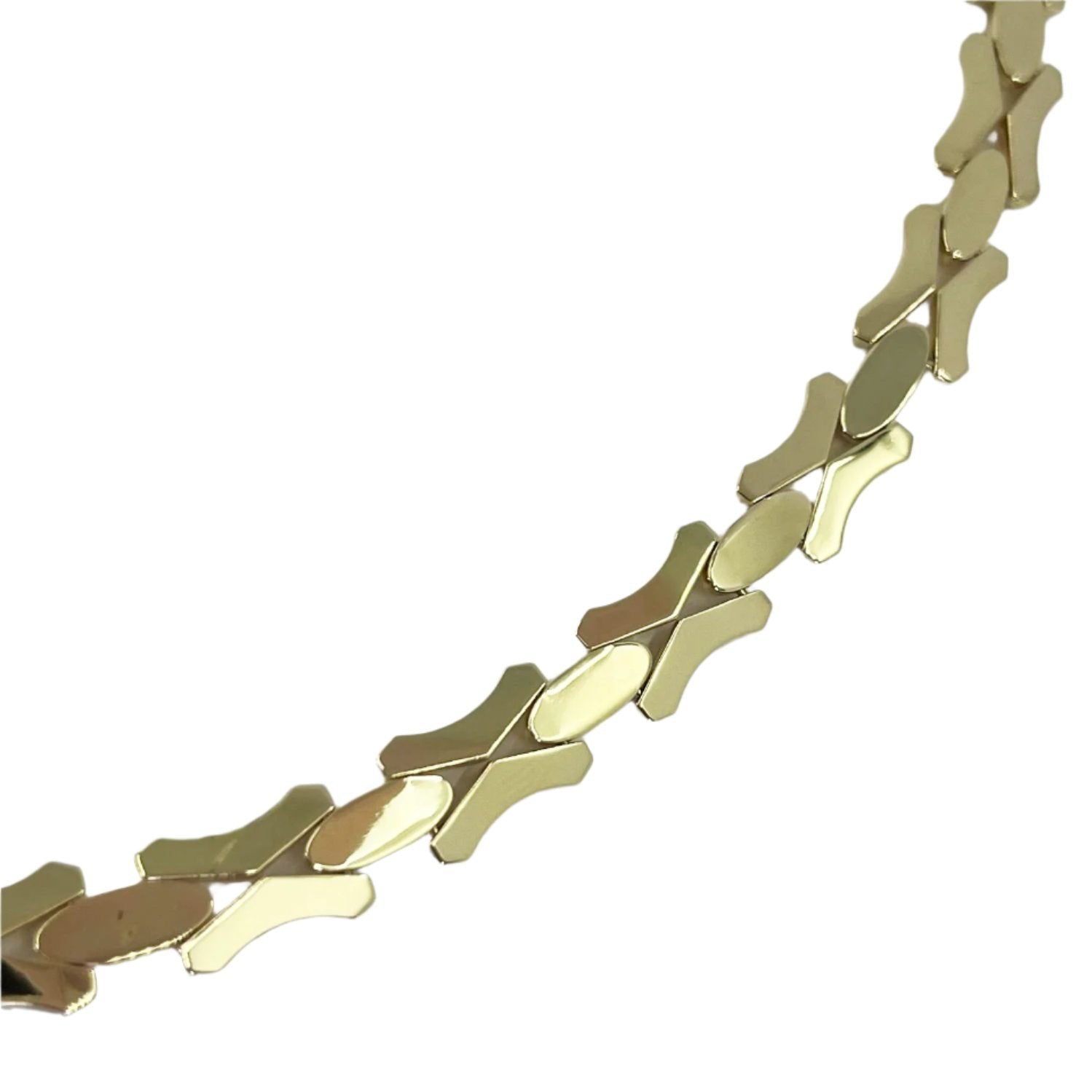 14K Yellow Gold X Link Style Necklace Jae's Jewelers Coral Gables
