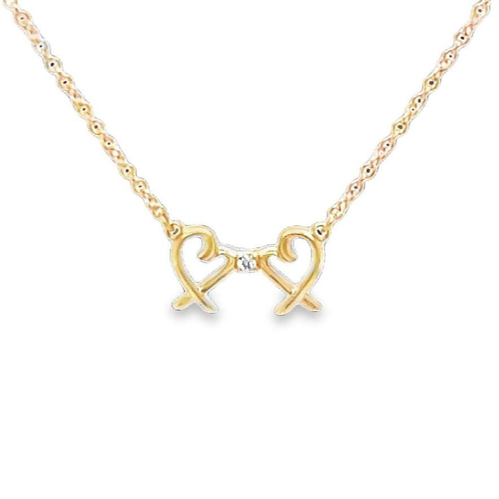 Tiffany & Co. Double Heart Necklace