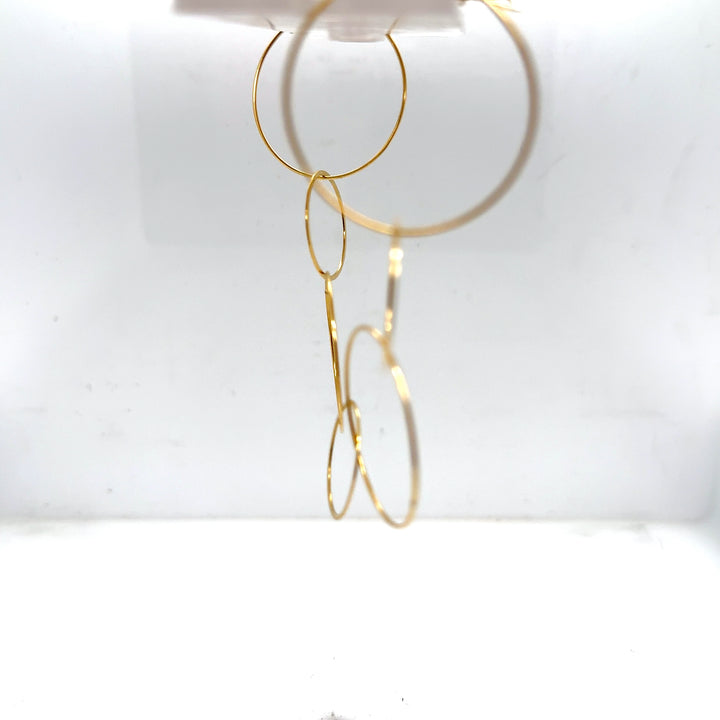 18K Yellow Gold Open Circle Link Necklace