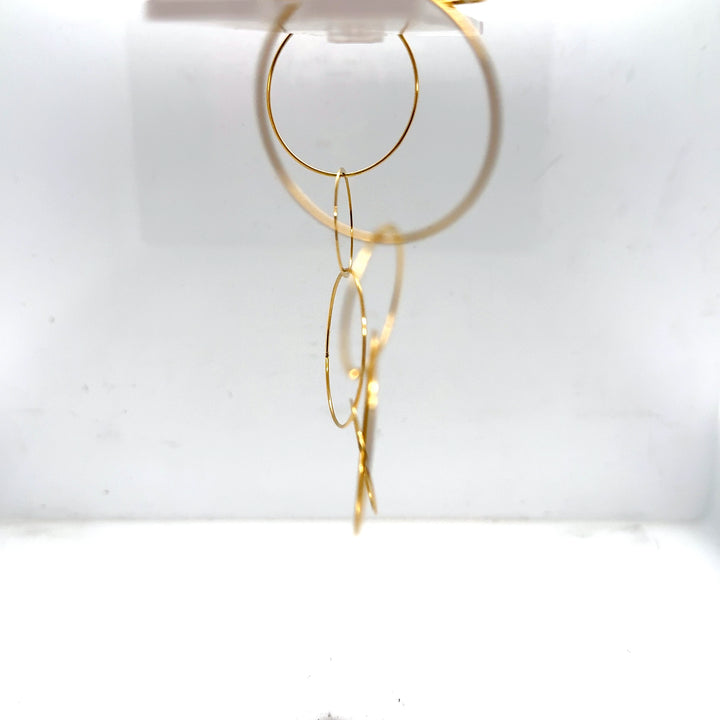 18K Yellow Gold Open Circle Link Necklace
