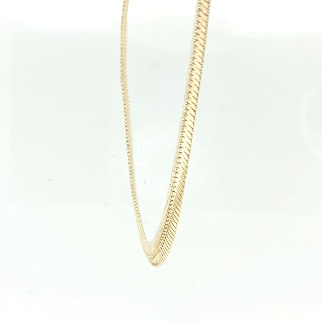 18K Yellow Gold Omega Necklace