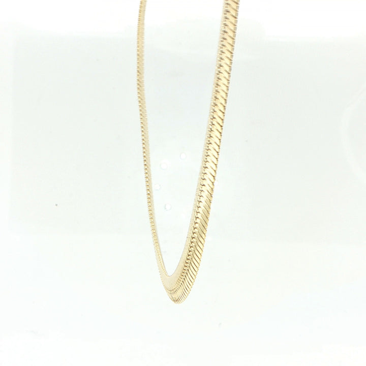 18K Yellow Gold Omega Necklace