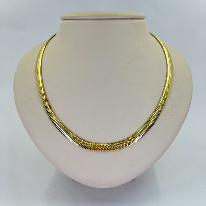 18K Yellow Gold Omega Necklace
