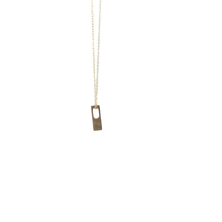 14K Yellow Gold Diamond Letter A Initial Necklace