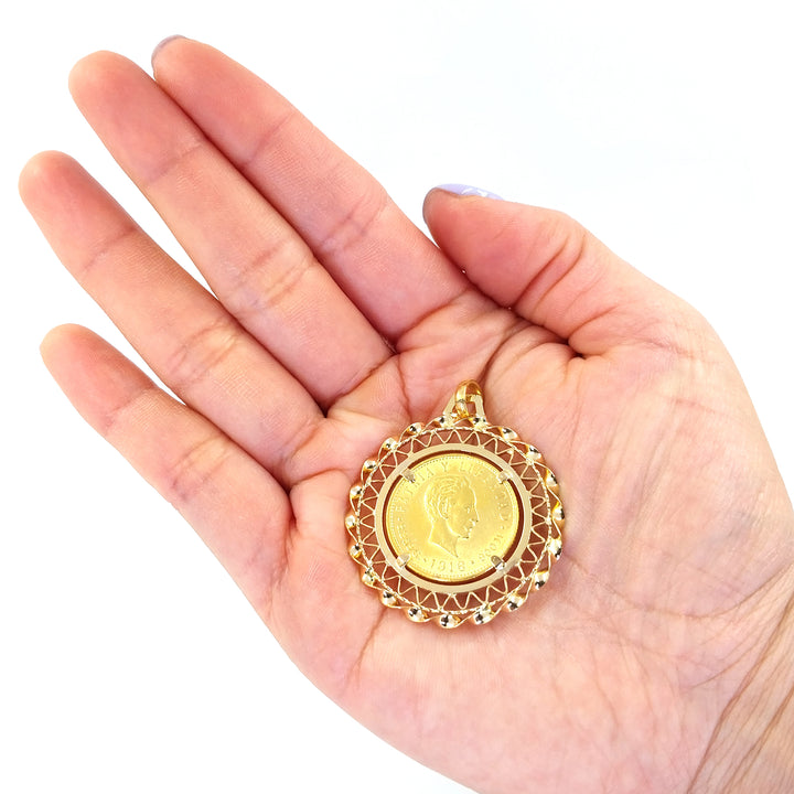 Cuban 5 Peso Coin Pendant
