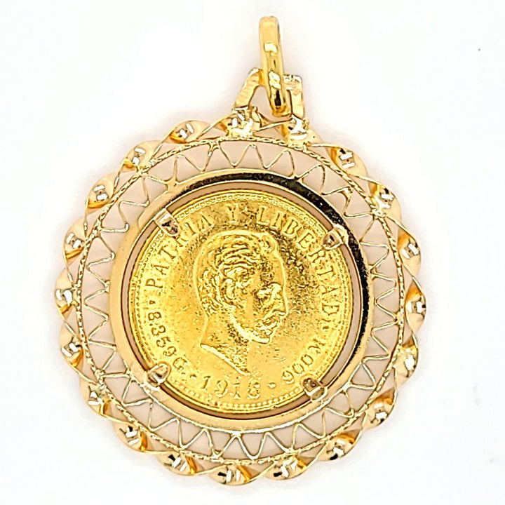 Cuban 5 Peso Coin Pendant