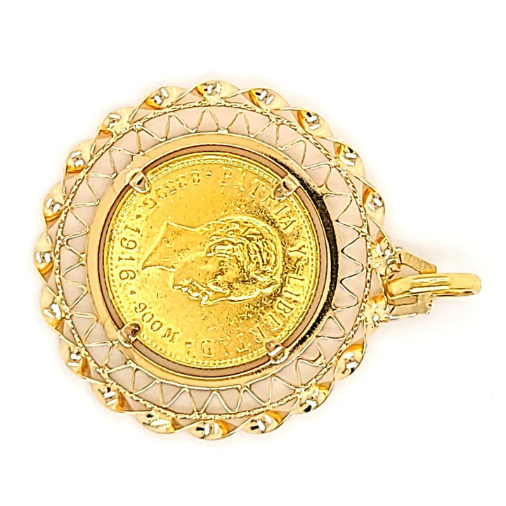 Cuban 5 Peso Coin Pendant