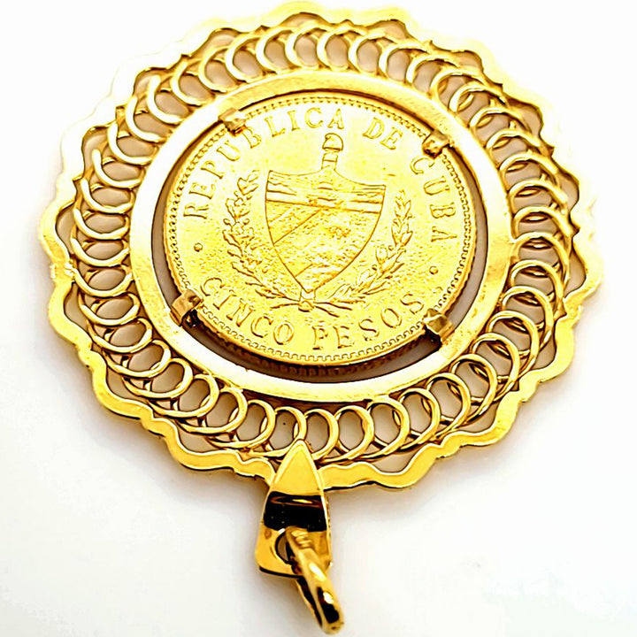 Cuban 5 Peso Pendant