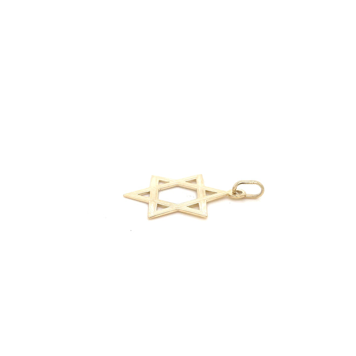14K Yellow Gold Jewish Star Pendant