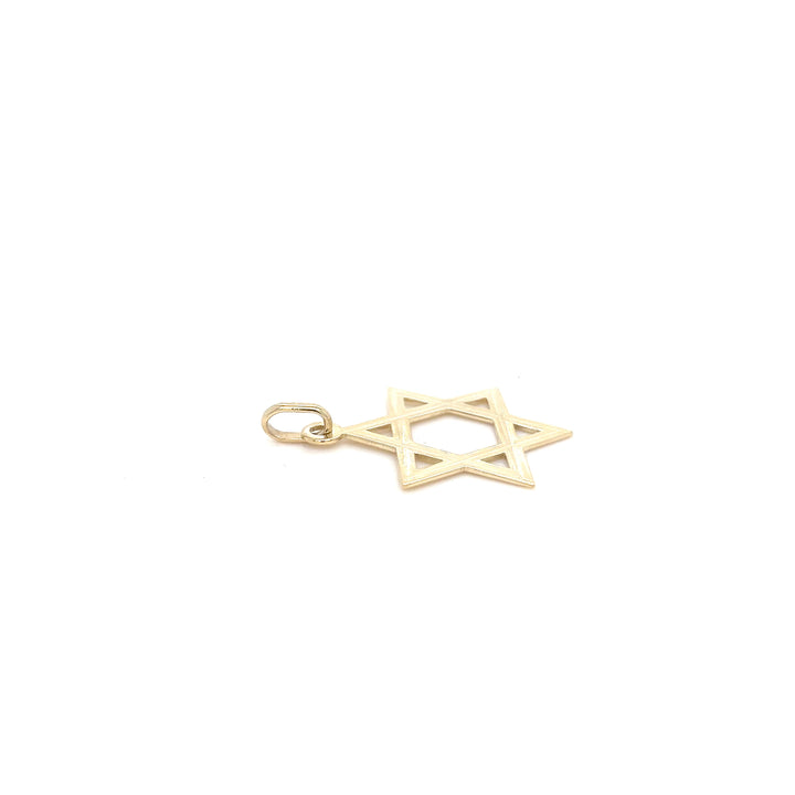 14K Yellow Gold Jewish Star Pendant