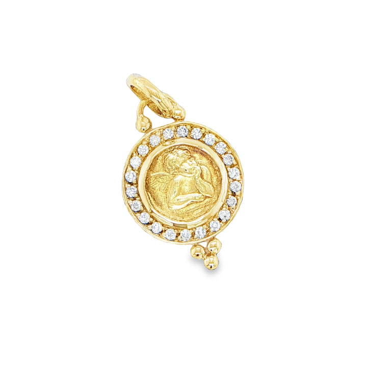 Temple St. Clair 18K Yellow Gold Angel Pendant