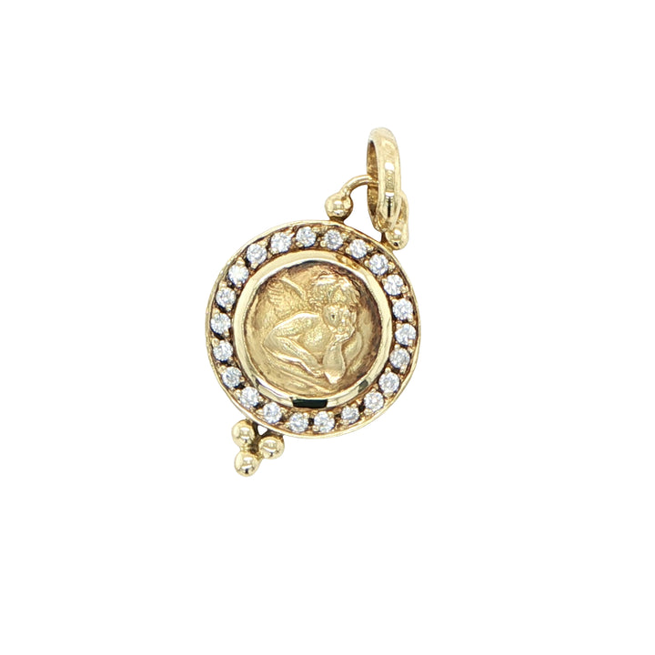 Temple St. Clair 18K Yellow Gold Angel Pendant