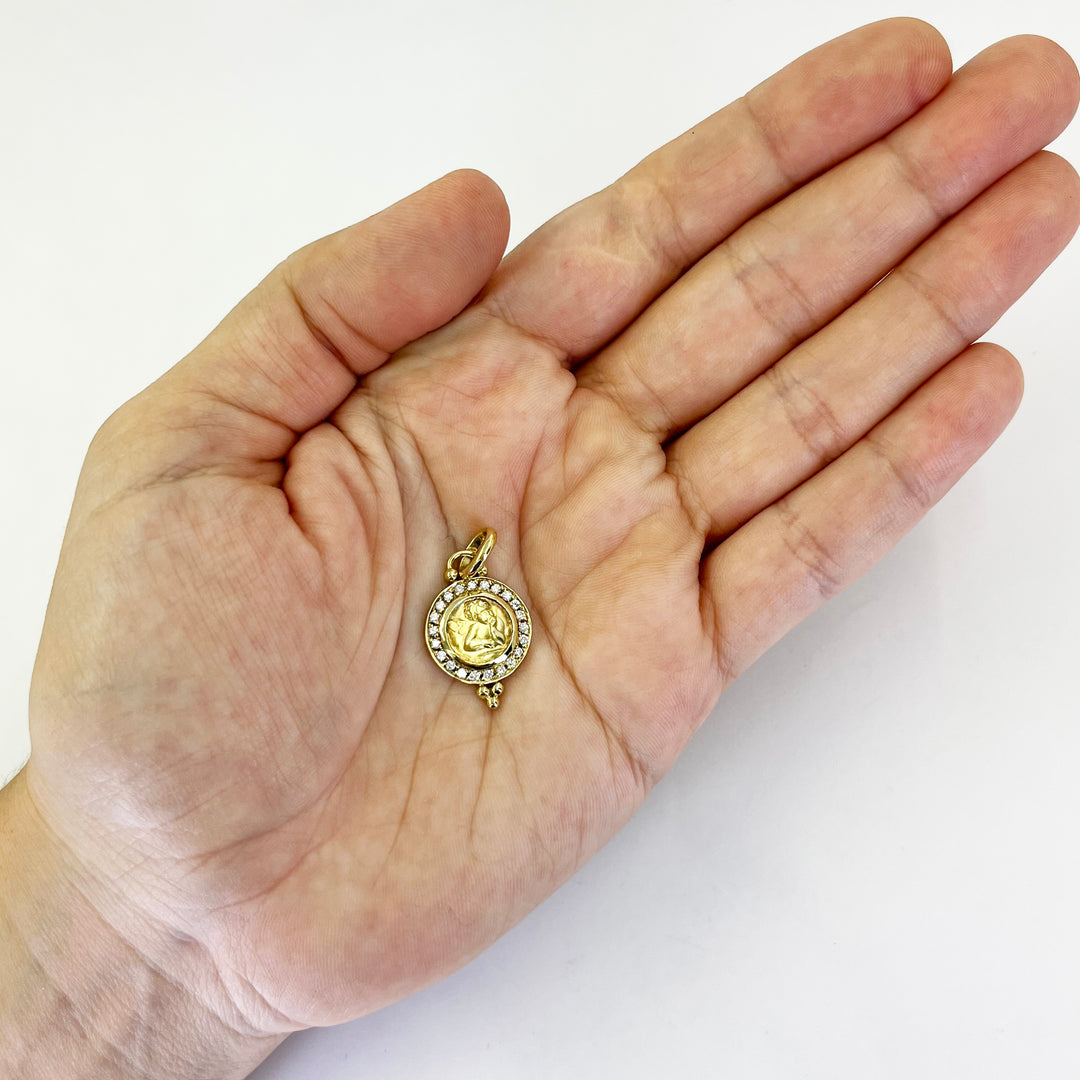 Temple St. Clair 18K Yellow Gold Angel Pendant