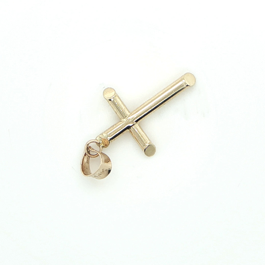 26mm 14K Yellow Gold Cross Pendant