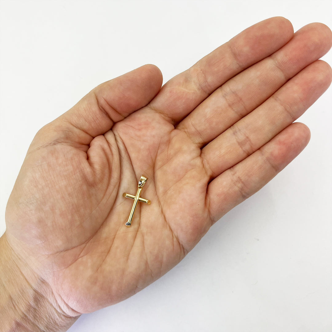 26mm 14K Yellow Gold Cross Pendant