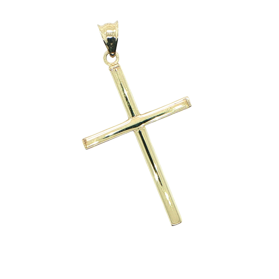 1.25 inch 14K Yellow Gold Cross Pendant