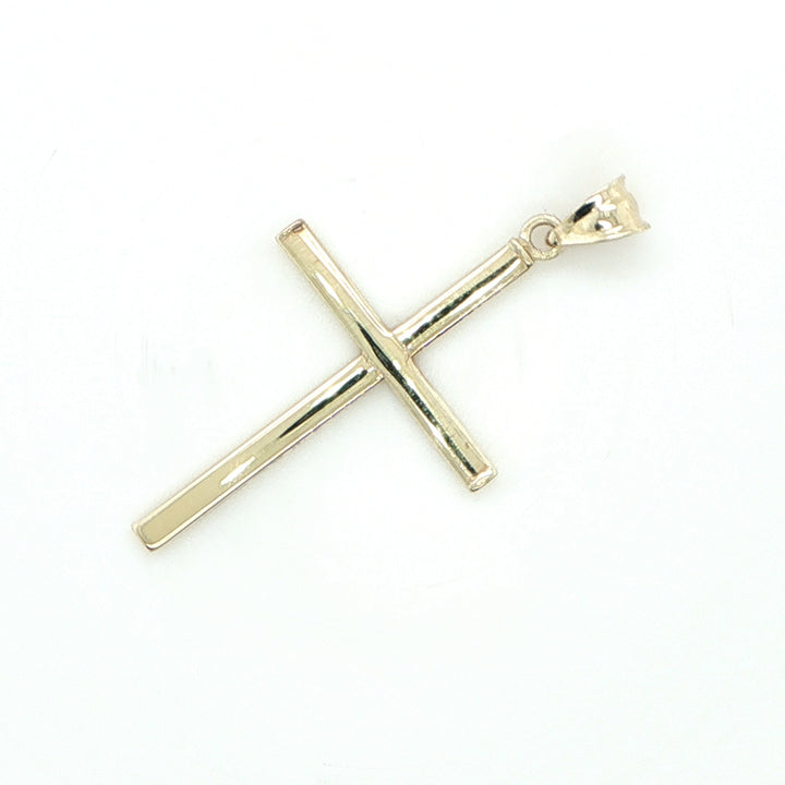 1.25 inch 14K Yellow Gold Cross Pendant